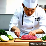 Home 20 한식조리기능사 시험 난이도 - A professional kitchen scene showing a skilled chef preparing traditional Korean dishes with precisi...