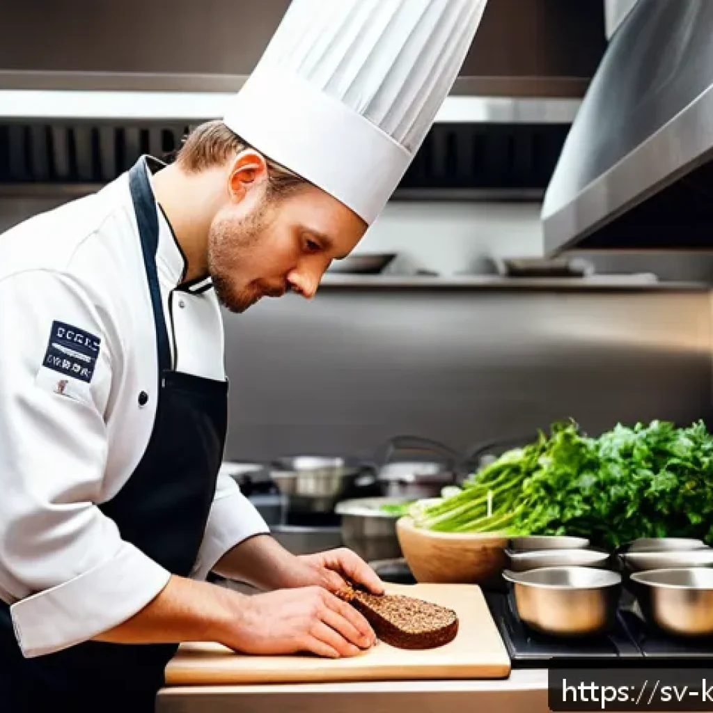 한식조리기능사 자격증 취득 후 직업 만족도 - A professional certified chef in a bustling Swedish restaurant kitchen, wearing clean, well-fitted c...